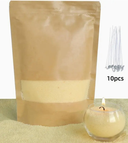 1 KG Turuncu İnci Tozu Mum GÜL Kokulu Turuncu renk