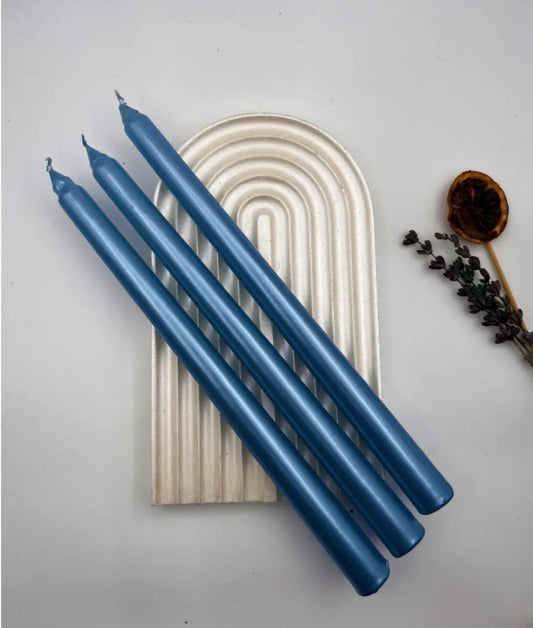 Dekoratif Mum Şamdanlık Mum Mor renk 2 Kili 25 CM uzunluğu