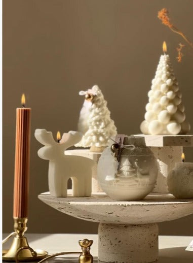 YeniYıl Top Açağ+Çam Ağaç +Buyuk Coin +Şamdan Mum +Geyik