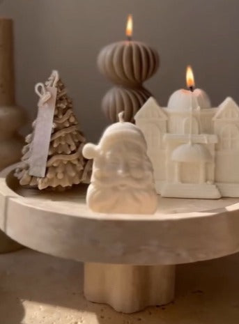 YeniYıl Noel Baba+Ev +Ağaç +Üçlü Toplam 4 Parça