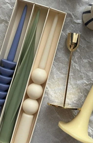 Dekoratif Mum üç kanatlı Şamsan Mum 2 kili mum Yeşil renk