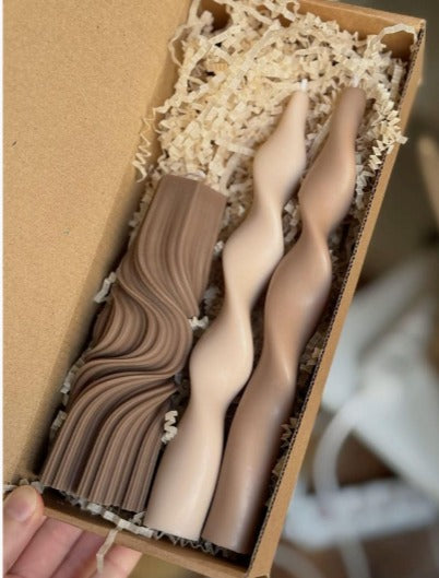 Dekoratif Mum Şamdan mum 3 Lü