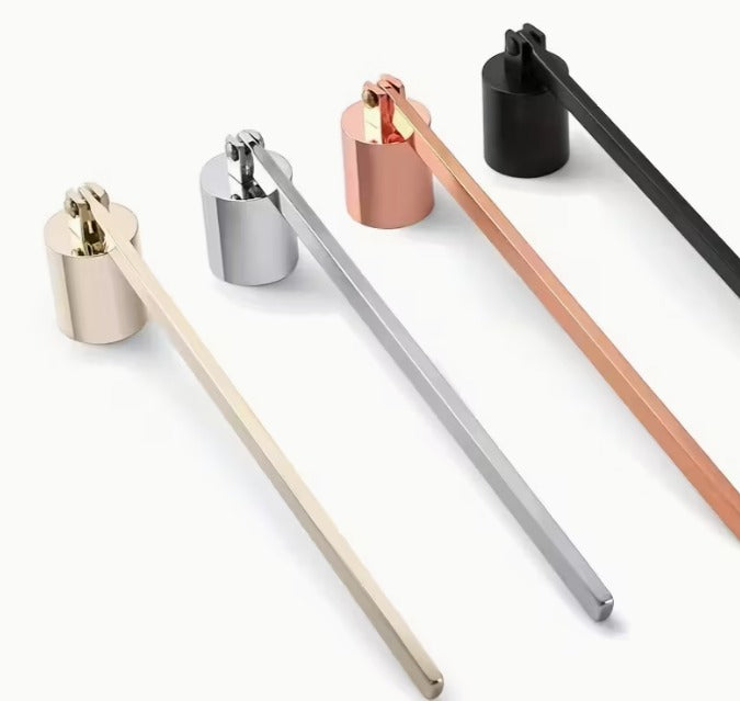 Paslanmaz Çelik Mum Söndürücü - Aromaterapi Mumları, Ev Dekoru ve Partiler için Romantik Silindirik Fitil Söndürücü, Mükemmel Sevgililer Günü Hediyesi, Mum Dekoru, Şık Metalik Kaplama, Dayanıklı Metal Yapı