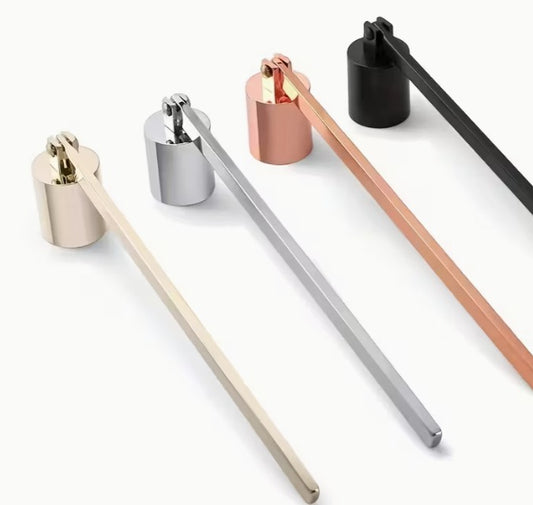 Paslanmaz Çelik Mum Söndürücü - Aromaterapi Mumları, Ev Dekoru ve Partiler için Romantik Silindirik Fitil Söndürücü, Mükemmel Sevgililer Günü Hediyesi, Mum Dekoru, Şık Metalik Kaplama, Dayanıklı Metal Yapı