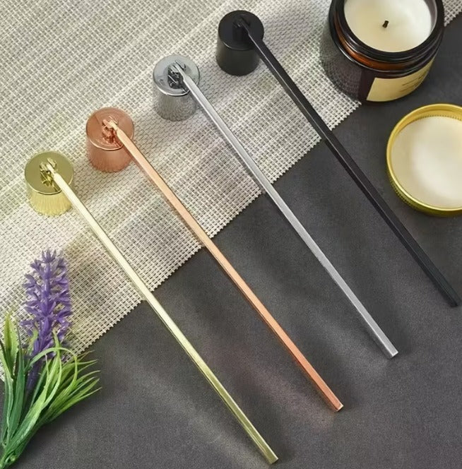 Paslanmaz Çelik Mum Söndürücü - Aromaterapi Mumları, Ev Dekoru ve Partiler için Romantik Silindirik Fitil Söndürücü, Mükemmel Sevgililer Günü Hediyesi, Mum Dekoru, Şık Metalik Kaplama, Dayanıklı Metal Yapı