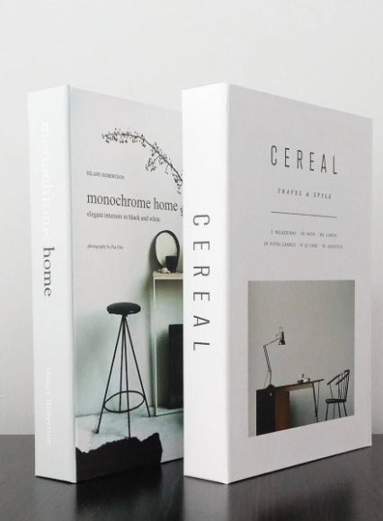 Tekli Dekoratif Kitap Görünümlü Kutu Home & Beyaz Temalı