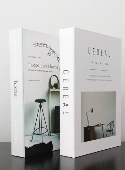 Tekli Dekoratif Kitap Görünümlü Kutu Home & Beyaz Temalı