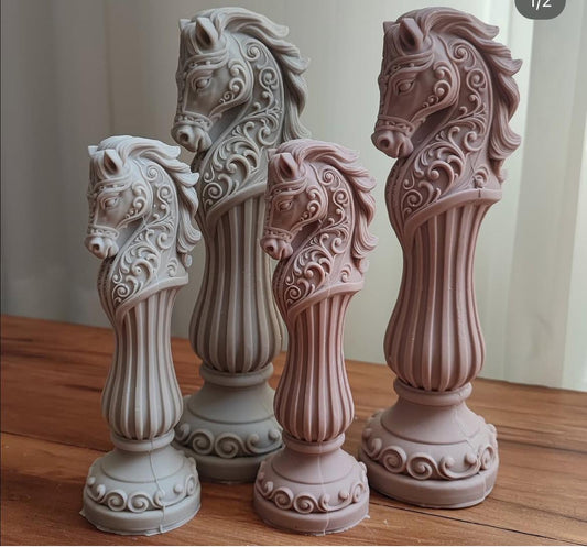 Dekoratif Mum  At model Küçük  ölçü Gri Renk Tekli