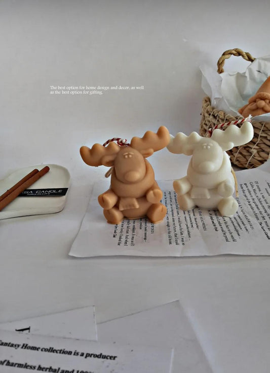 Dekoratif Mum Geyik model 2 parça