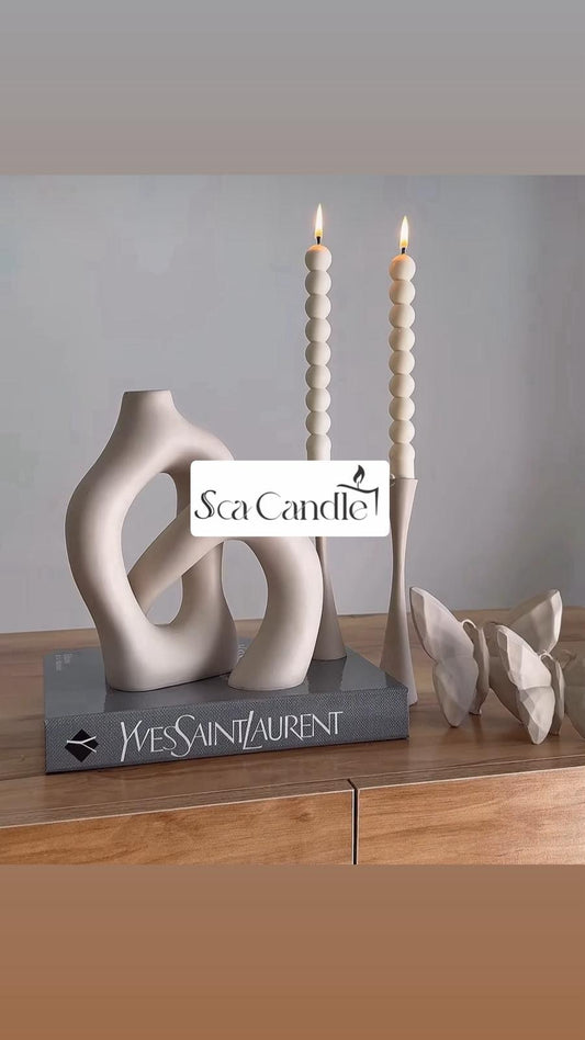 Dekoratif Mum şamdanlık Mum top model 2 Li ürün