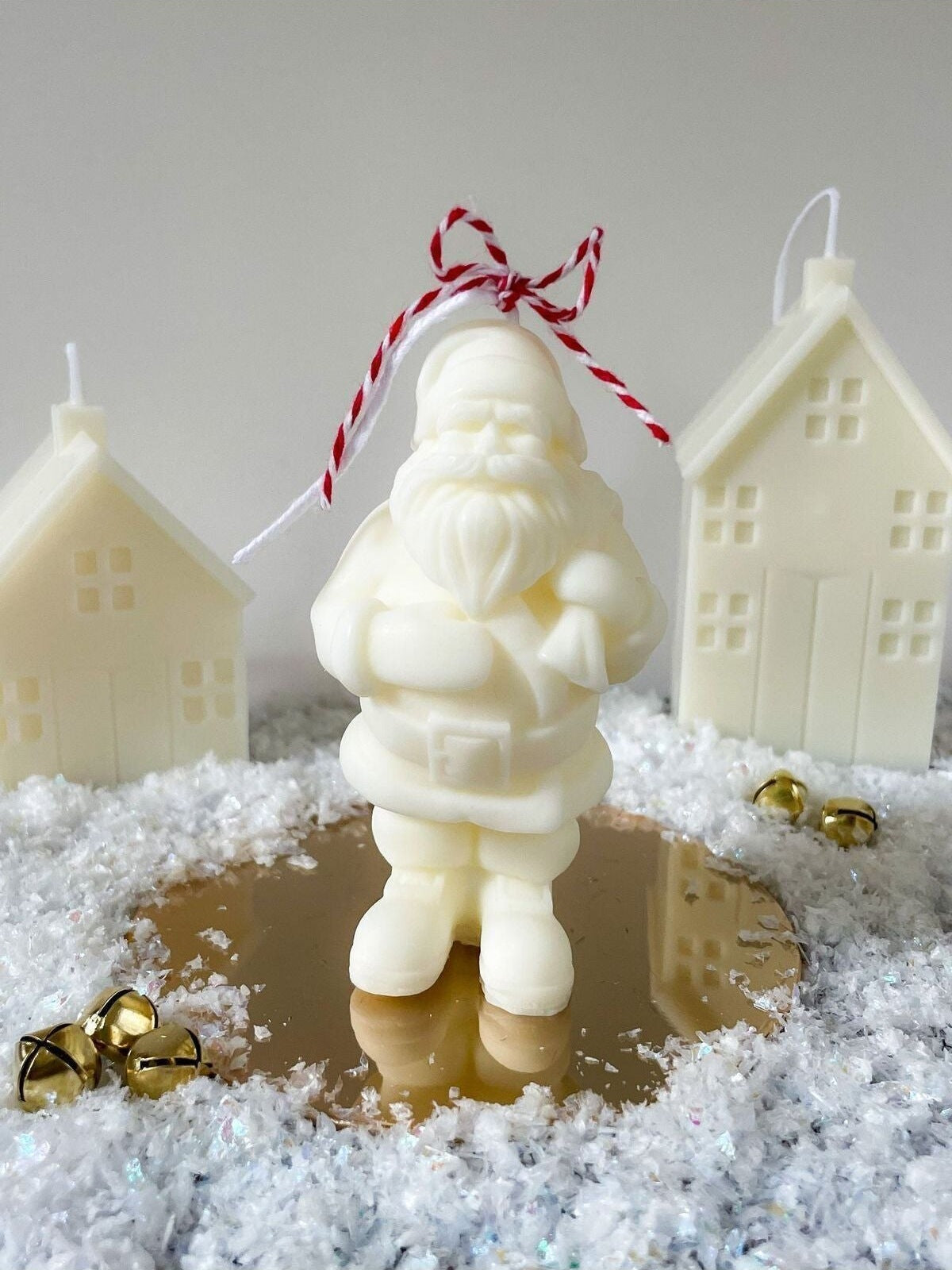 Babanoel Noel Baba Yılbaşı Desenli Beyaz