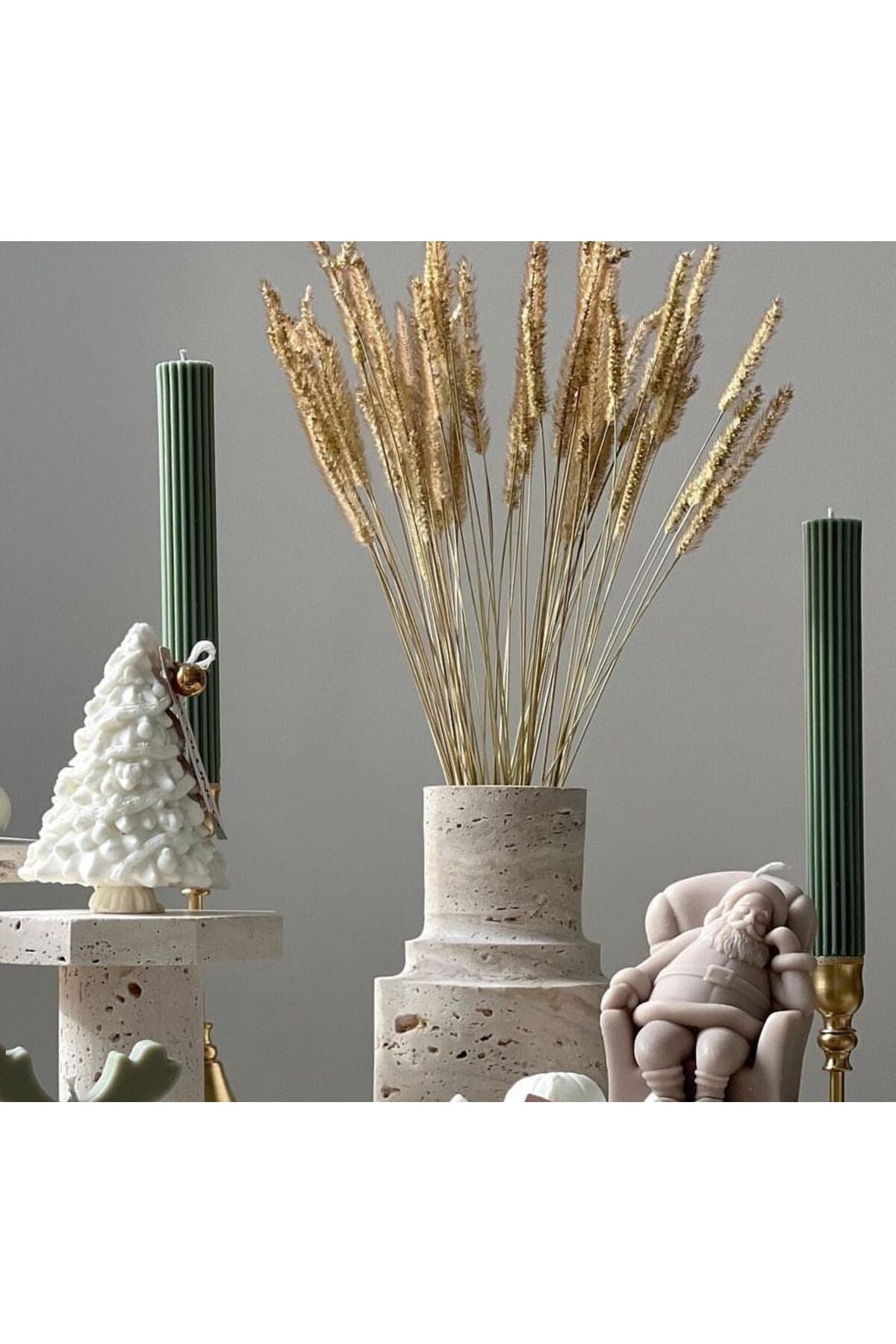 Babanoel Noel Baba Yılbaşı Desenli Beyaz %100 Soya Wax Kokulu – görsel 6