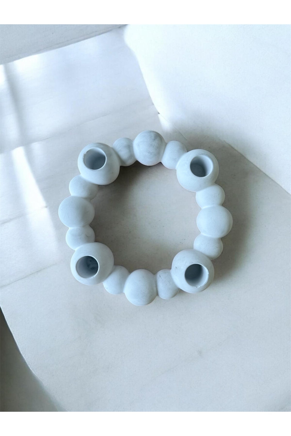 Bubble Mumluk Baloncuk Figürlü Mumluk Gri Mermer Efektli – görsel 2