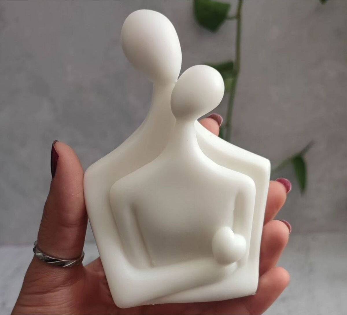 Dekoratif Lüks Mum Sevgi Aşk Mum Beyaz