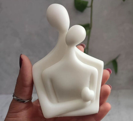 Dekoratif Lüks Mum Sevgi Aşk Mum Beyaz