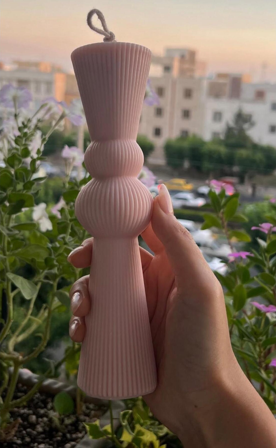 Dekoratif Mum 2'li Pembe