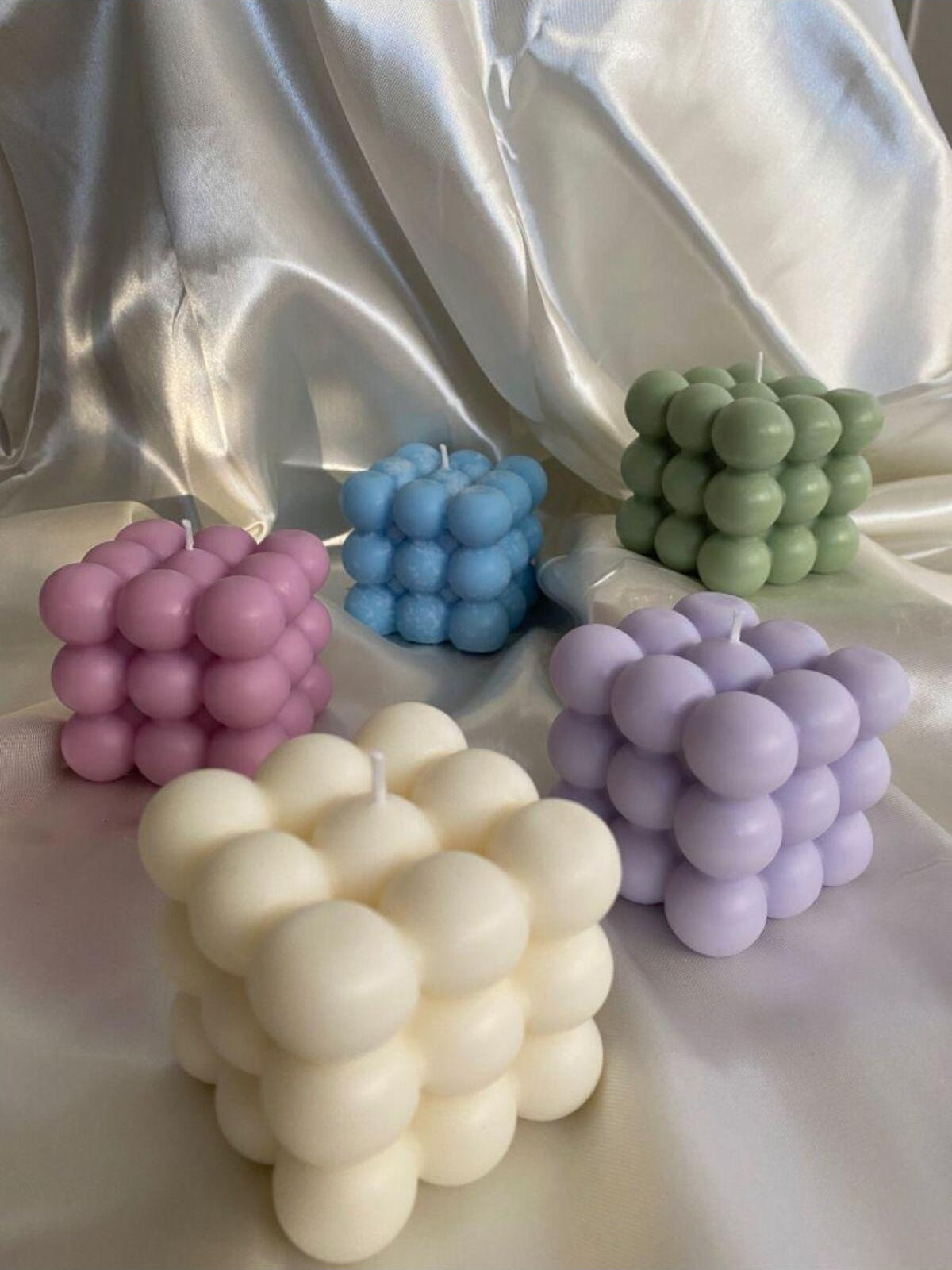 Dekoratif Mum Bubble Mum Lila