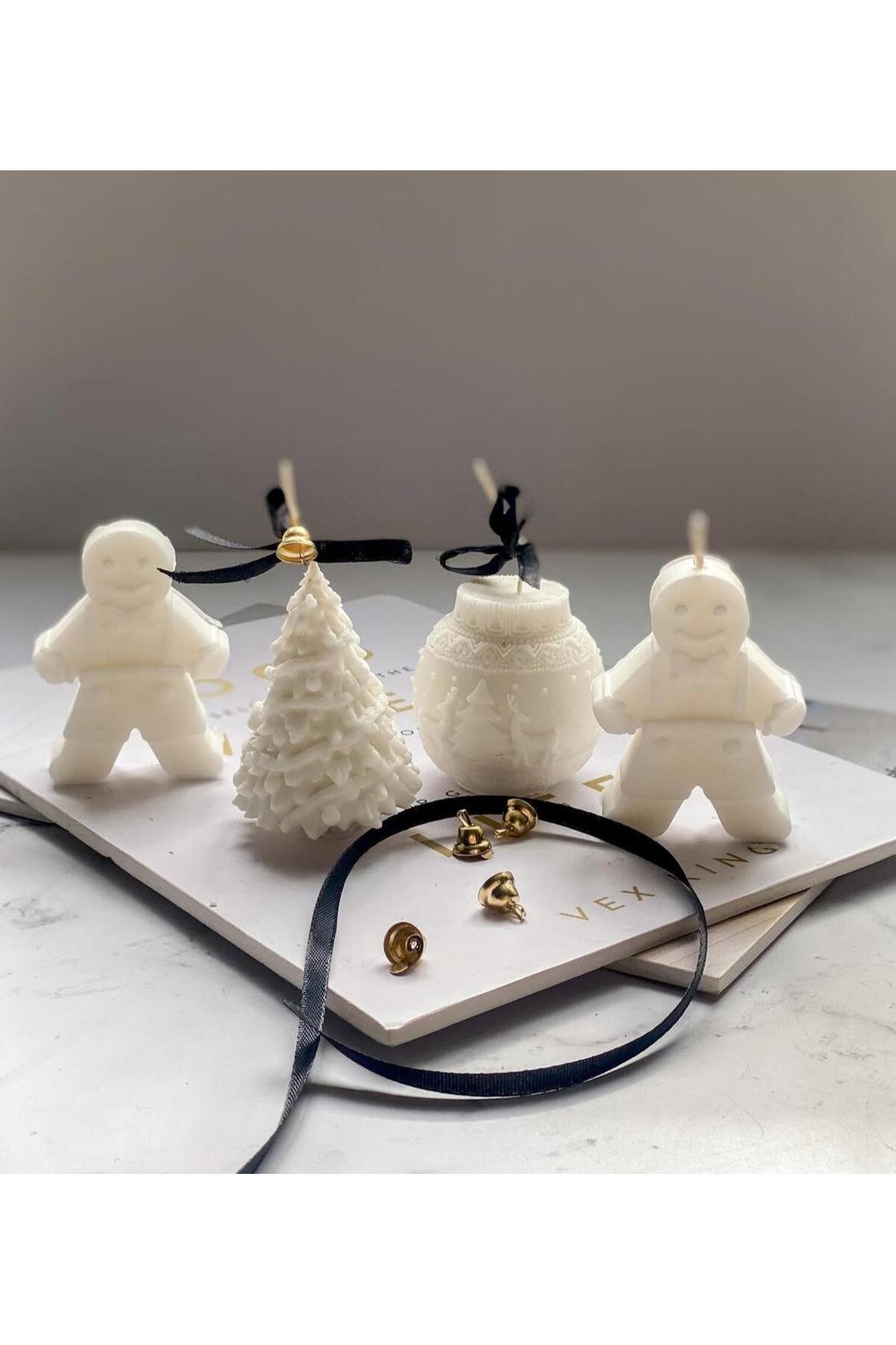 Dekoratif Mum Çam Ağacı Yılbaşı Ağacı Çam Ağacı Yeşil 11x7 cm – görsel 2
