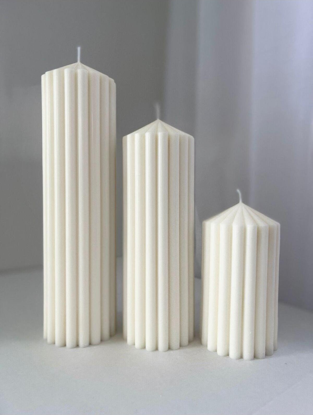 Dekoratif Mum Lüks Mum Çokgen 20 cm 10 cm 15 cm Uzunluk Çap 6 Cm20x6-15x6 10x6 cm