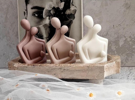 Dekoratif Mum Lüks Sevgi Aşk Kahve