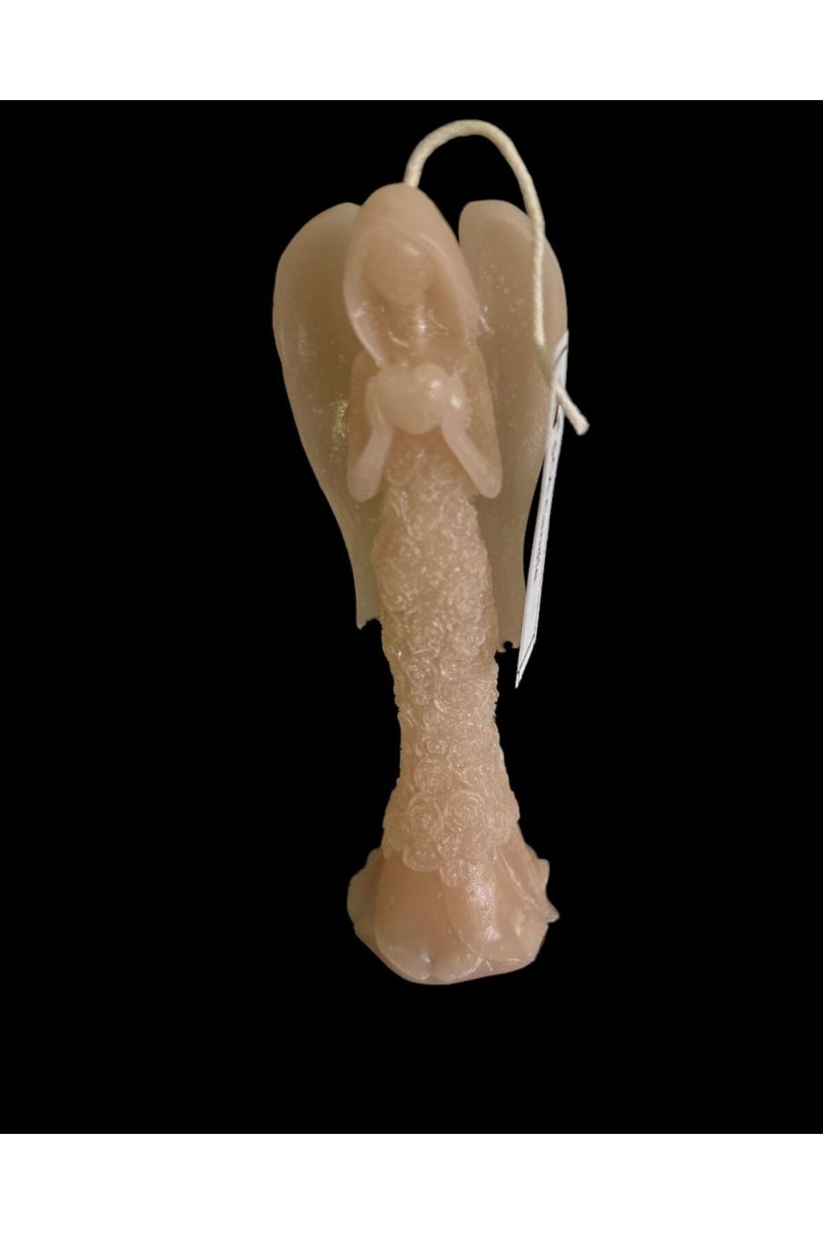 Dekoratif Mum Melek Sütlü Kahve 10x3,5 cm – görsel 3