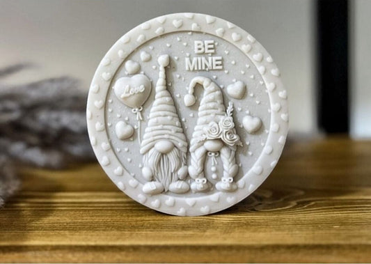 Dekoratif Mum Sevgililer Aşk Açık Gri 10x10x cm