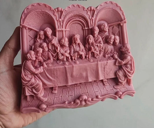 Dekoratif Mum Son Akşam Yemeği Tekli Mum Kokusuz 15,50x14 cm