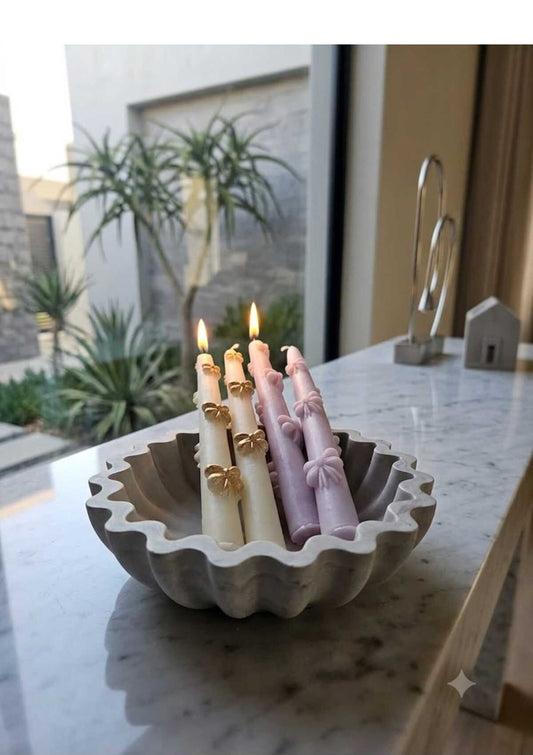 Dekoratif Şamdan Mumu 2'li Lila