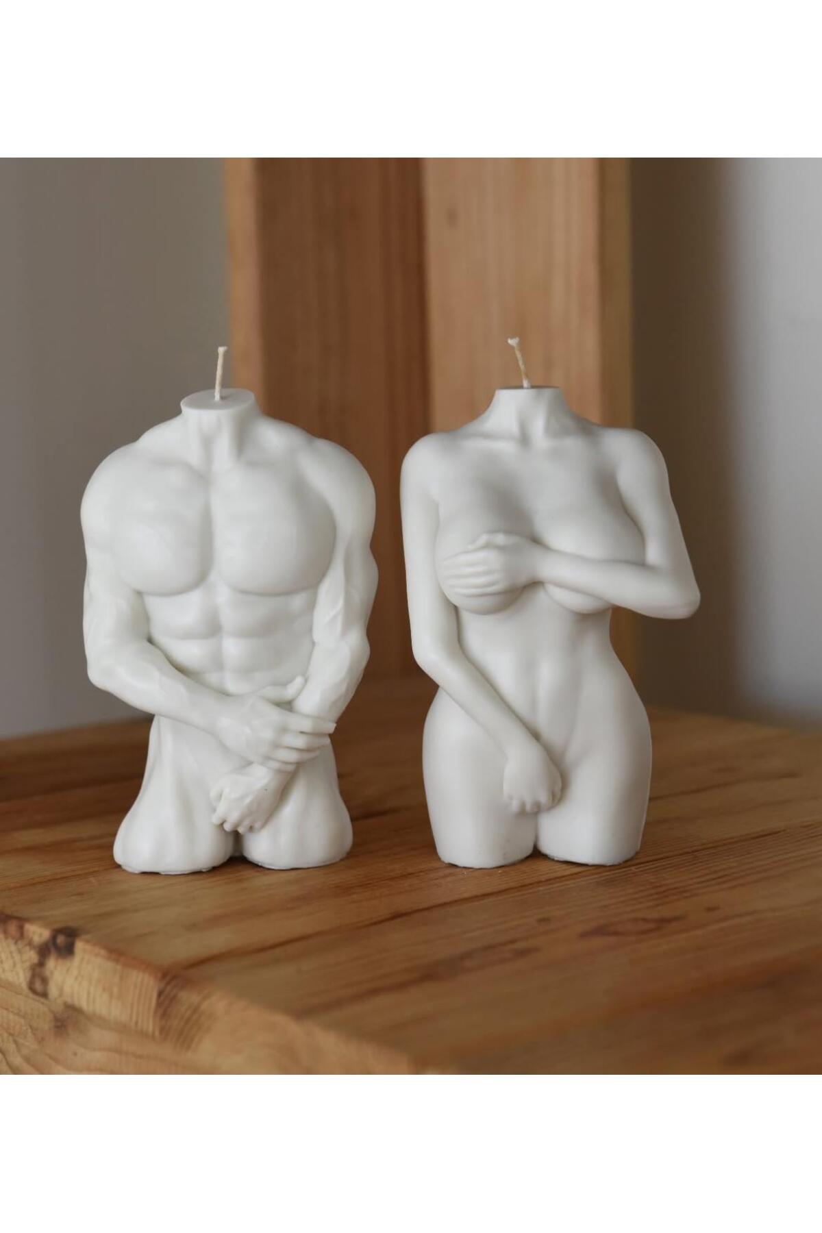 Dekoratif Sexsi Beyaz Lüks Mum – görsel 4
