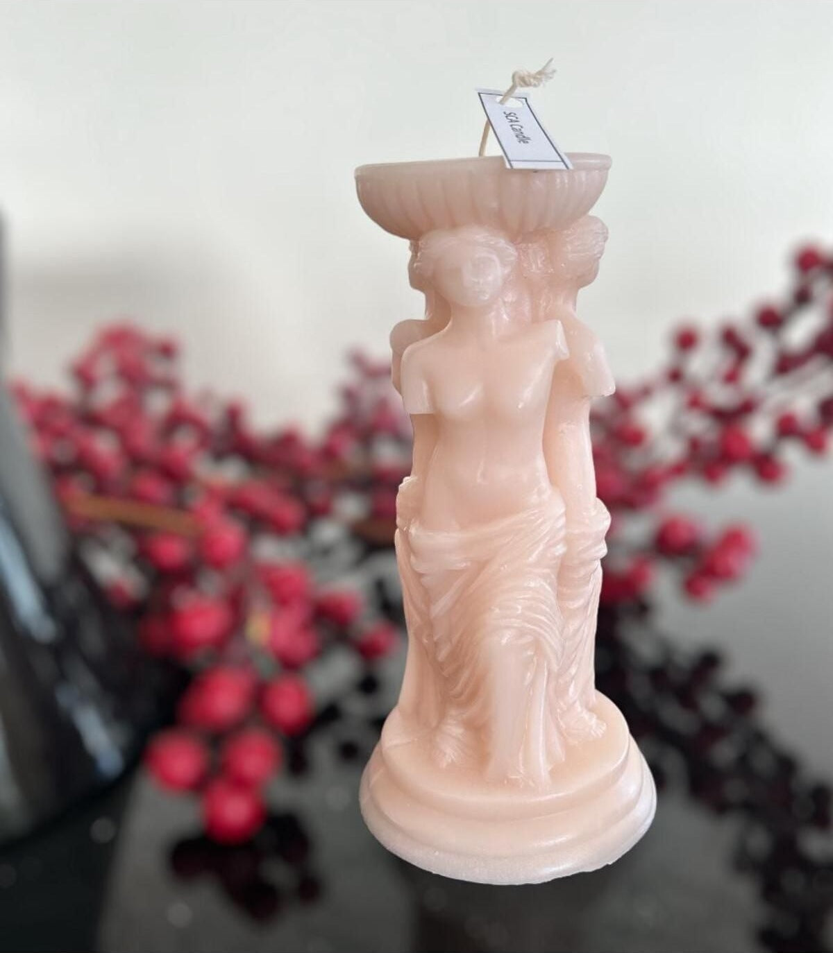 Dekoratif Üçlü Adam Kahve Lüks Mum %100 Soya Wax Tekli Mum Kokulu
