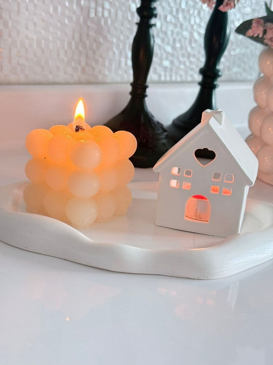 Dokaratif Bulut Tepsi + Bable Mum + Ev Parca Sayısı 3