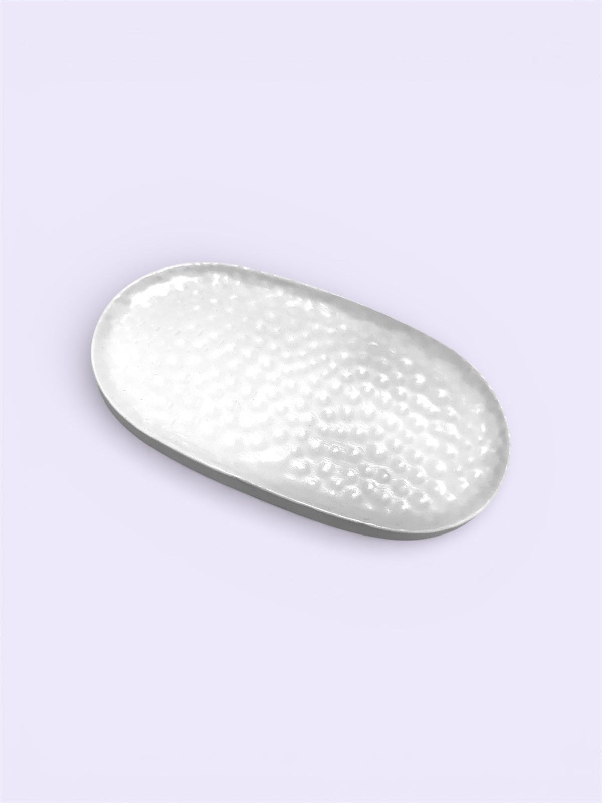 Dokulu Dekoratif Oval Tepsi