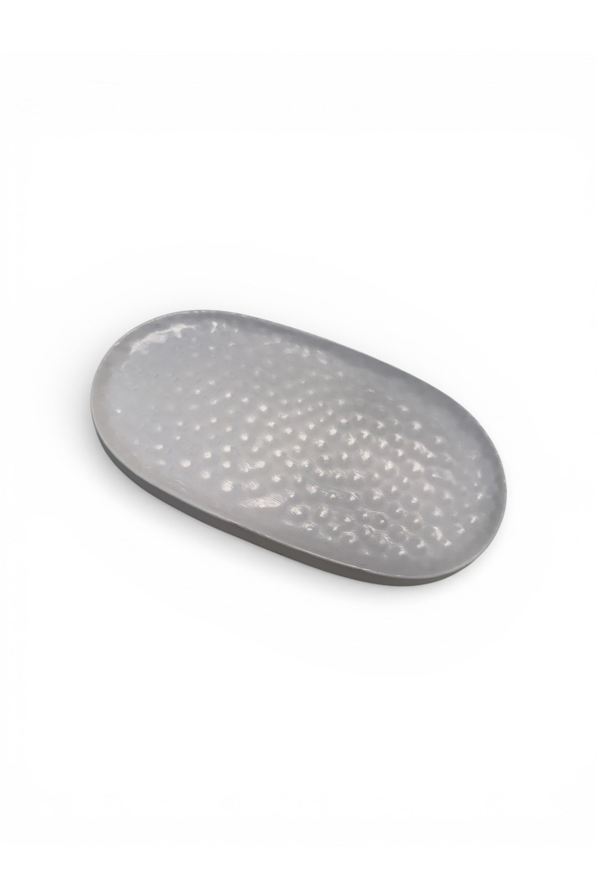 Dokulu Dekoratif Oval Tepsi – görsel 3