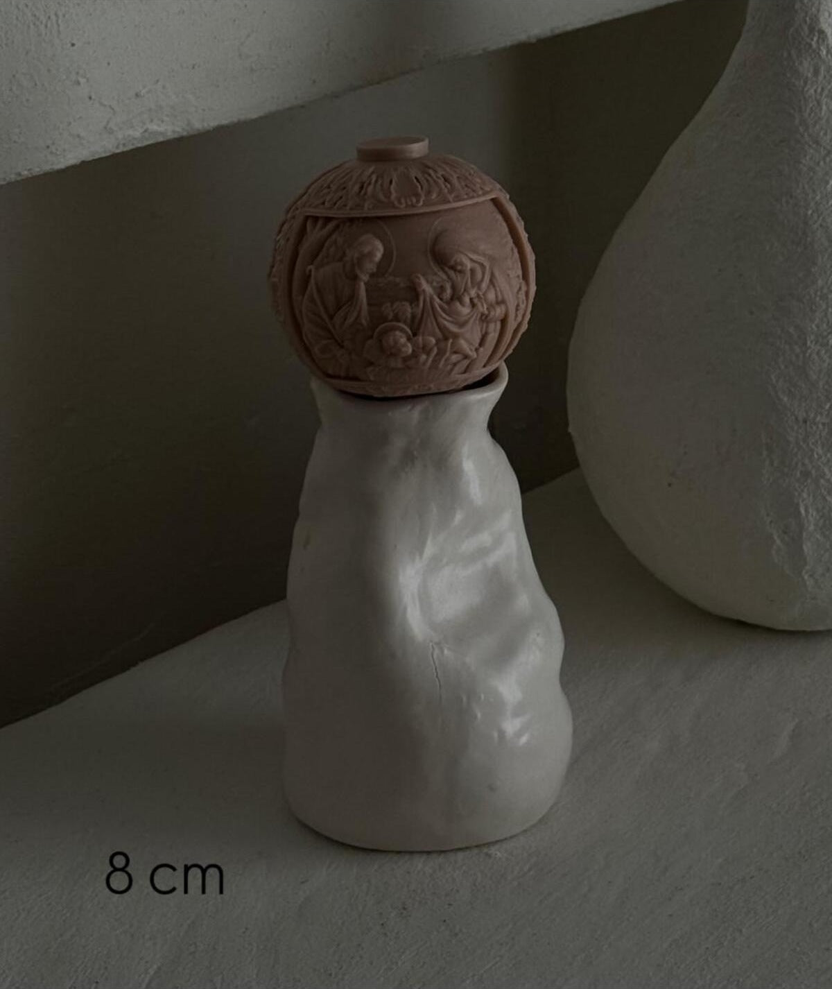 Hz Maryam ve Çocuk Açık Kahve Dekoratif Mum Candle