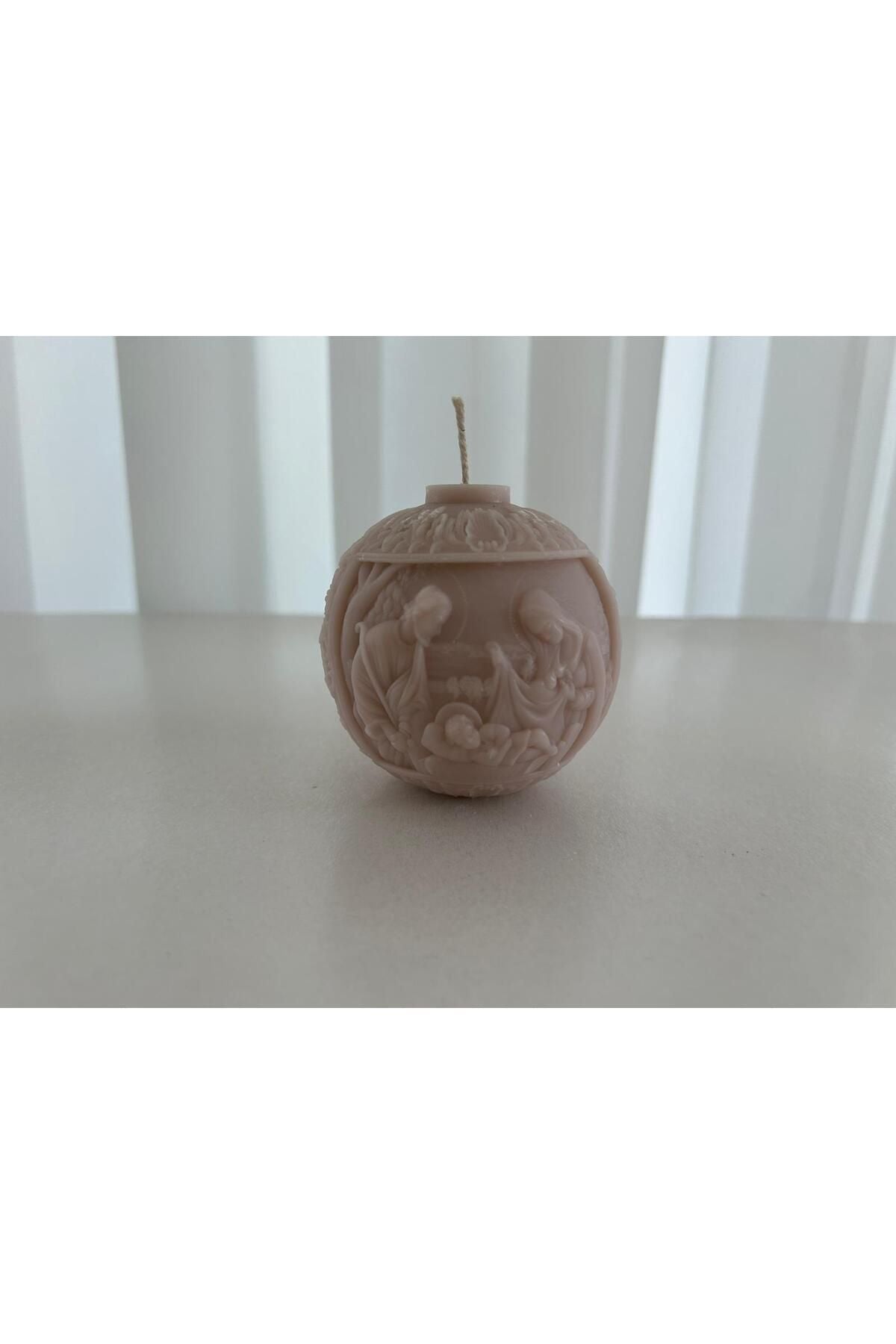 Hz Maryam ve Çocuk Açık Kahve Dekoratif Mum Candle – görsel 3