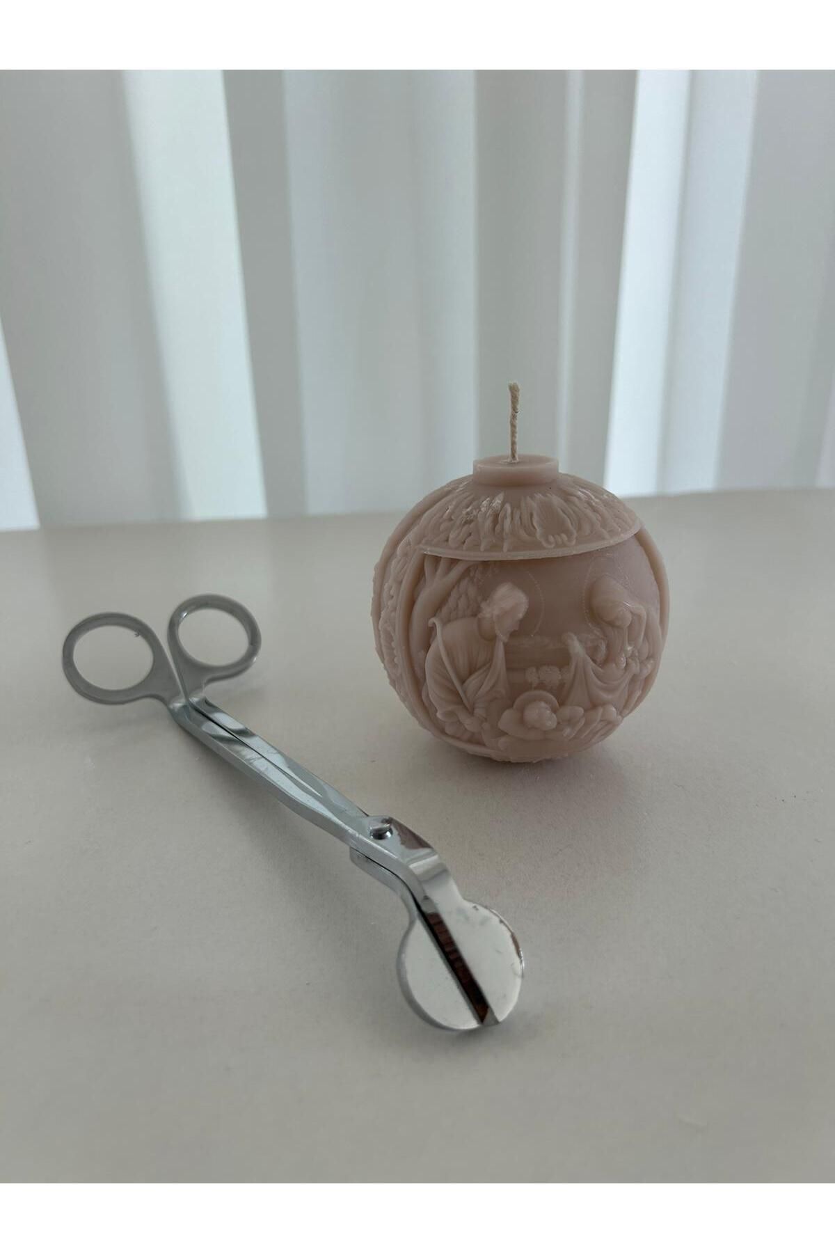 Hz Maryam ve Çocuk Açık Kahve Dekoratif Mum Candle – görsel 4