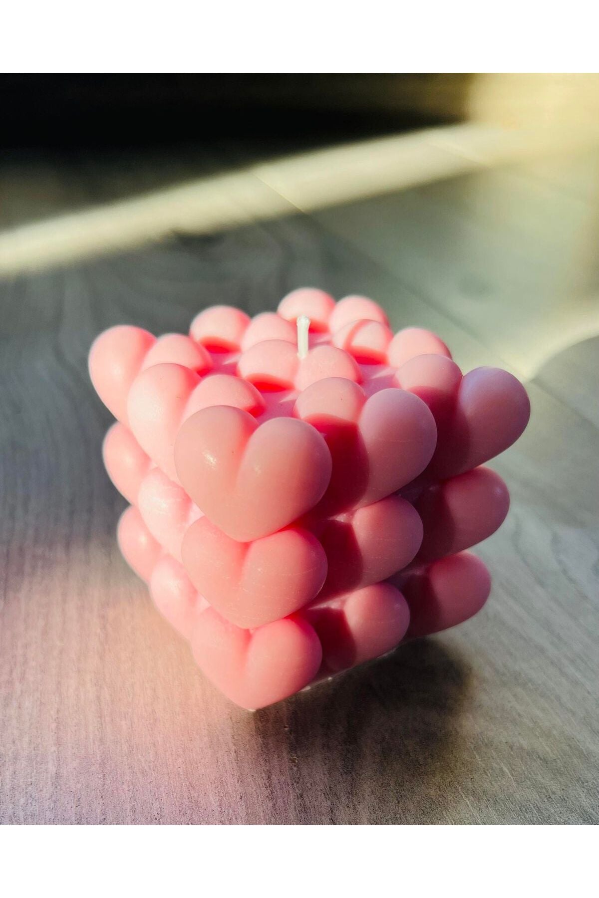 Kalp Mum Sevgili Gününe Özel %100 Soya Wax Tekli Sevgiler Mum Kokulu – görsel 5