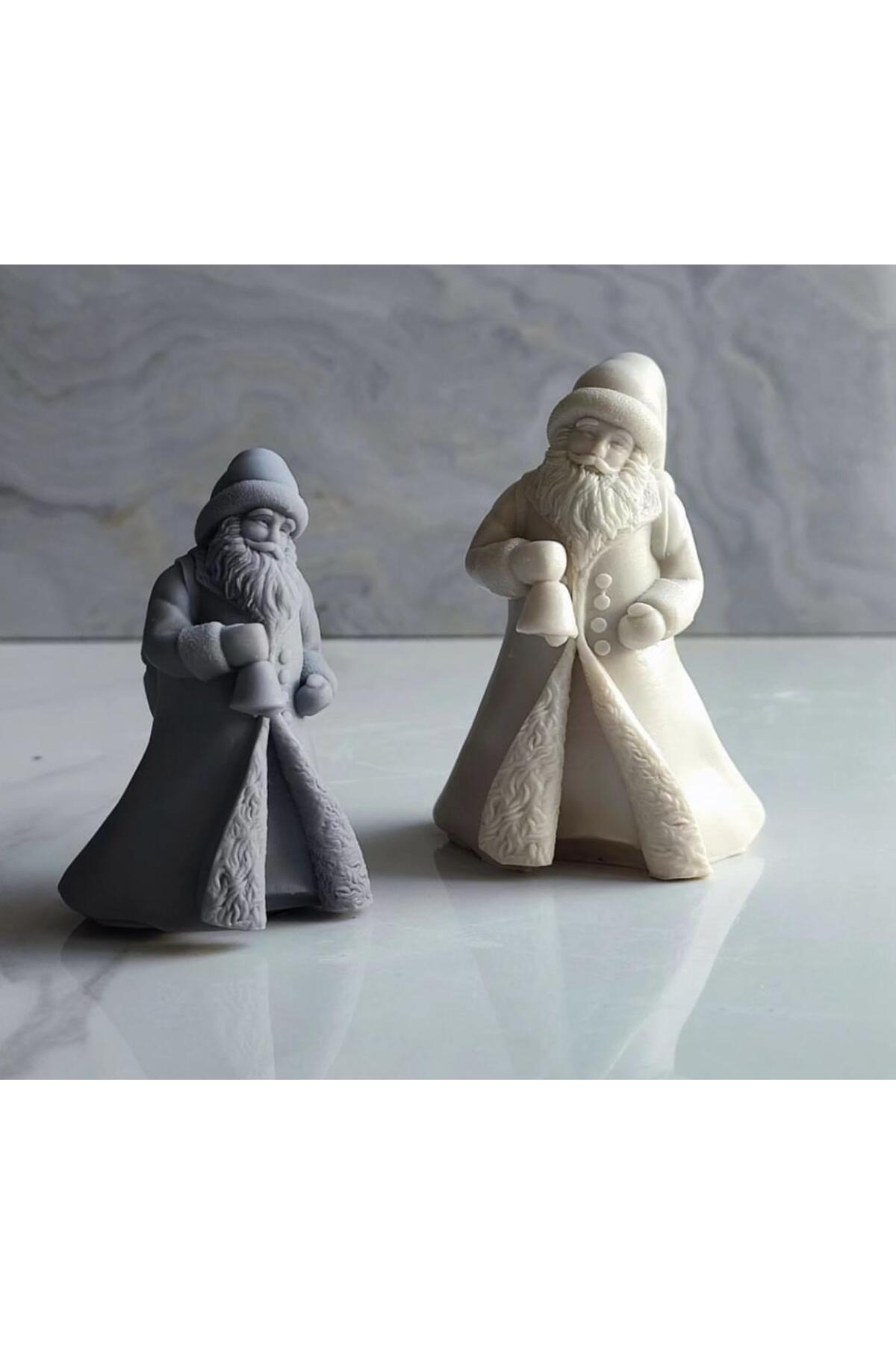 Noeal Baba Noel Yılbaşı Beyaz Dekoratif Mum – görsel 2