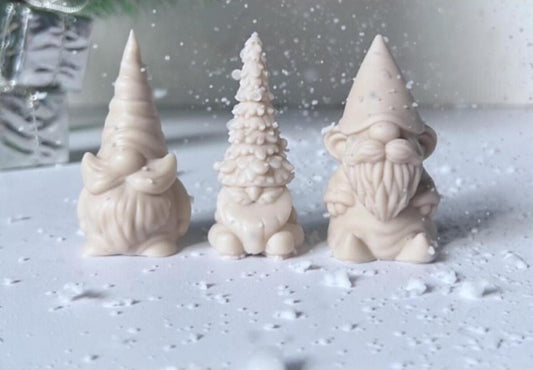 Noel Baba Yılbaşı Beyaz Dekoratif Mum