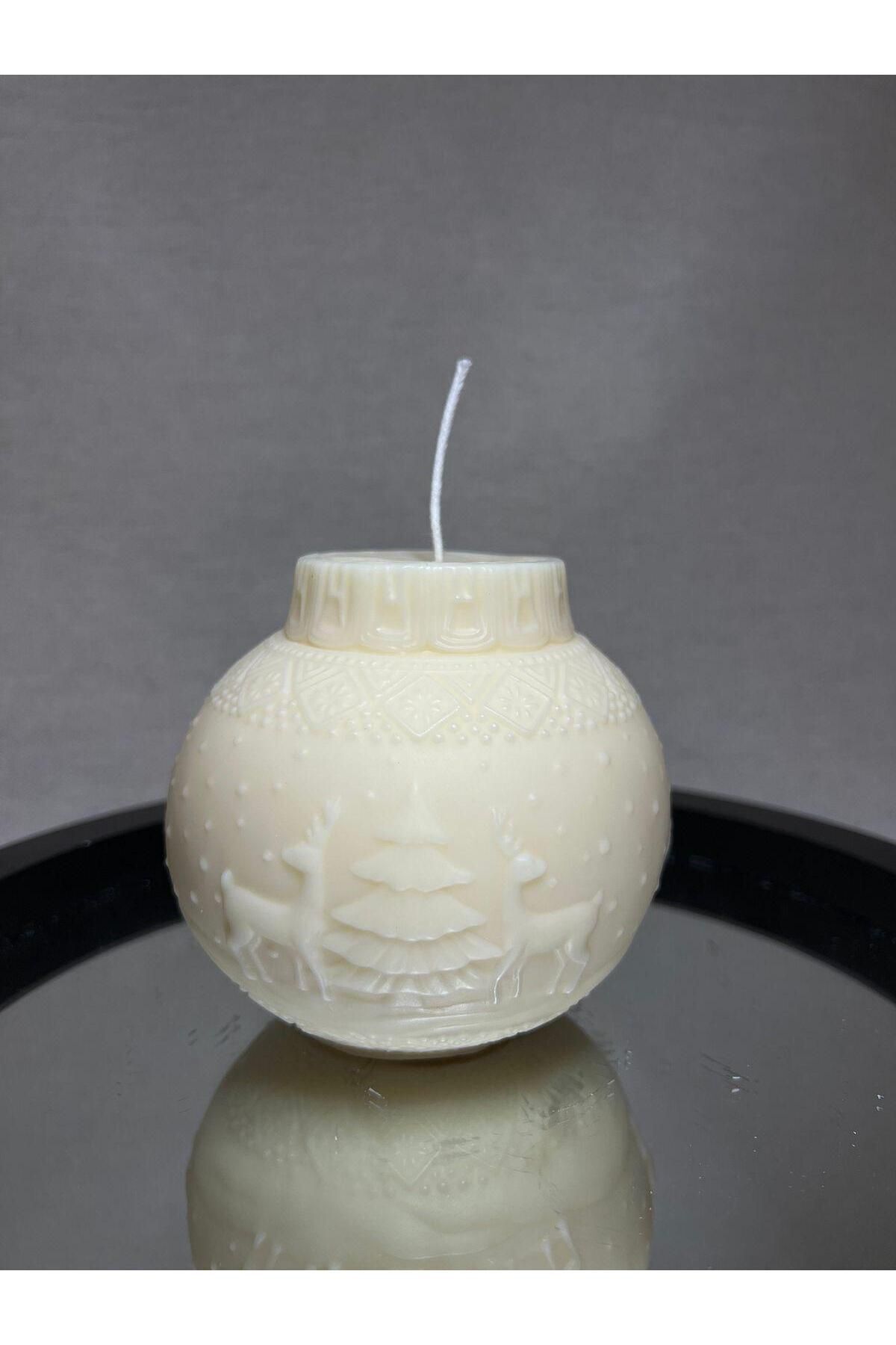 Yılbaşı Noel Baba Mum Beyaz – görsel 3