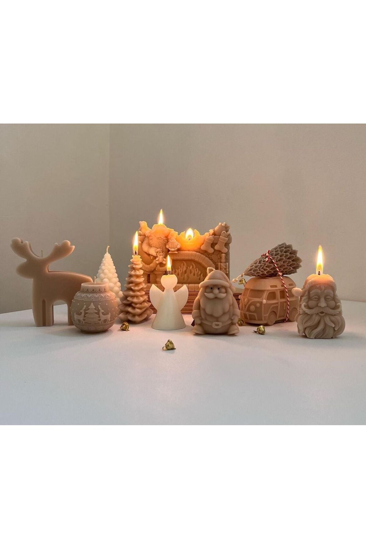 Yılbaşı Noel Baba Mum Beyaz – görsel 6