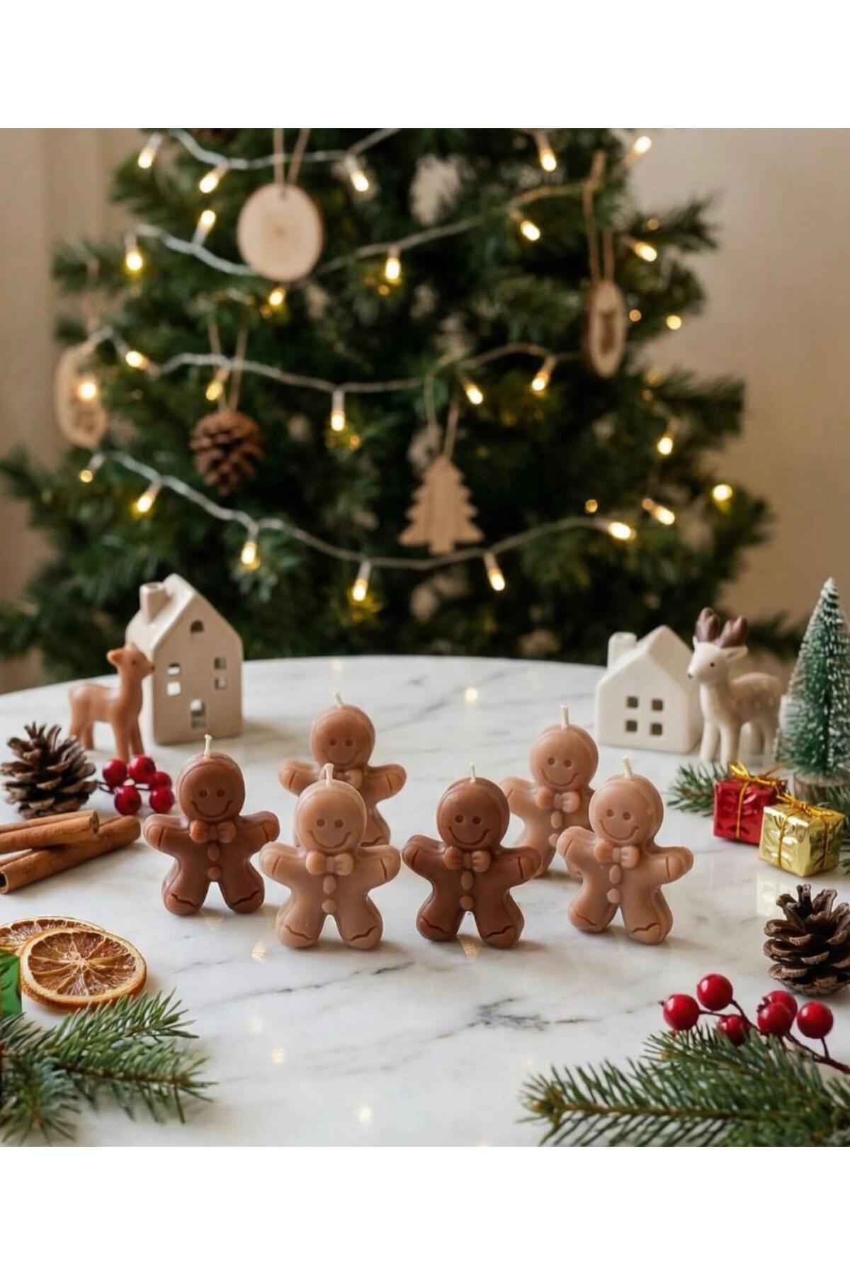 Yılbaşı Temalı Dekoratif Bisküvi Adam Sütlü Kahve Tekli – görsel 2